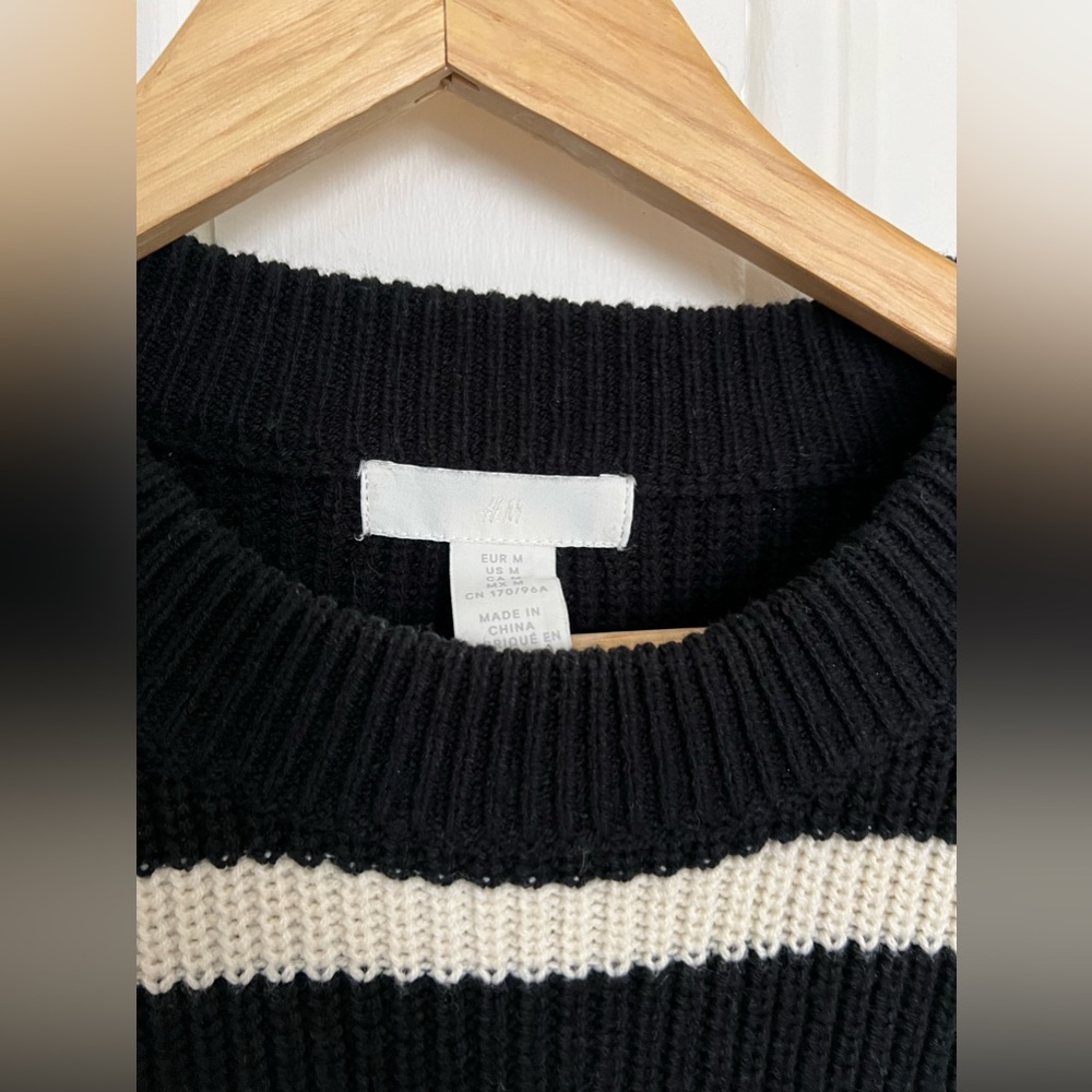 H&M Black and White Striped Knit Sweater - Picture 7 of 12